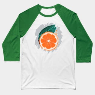 orange Slice fruit Baseball T-Shirt